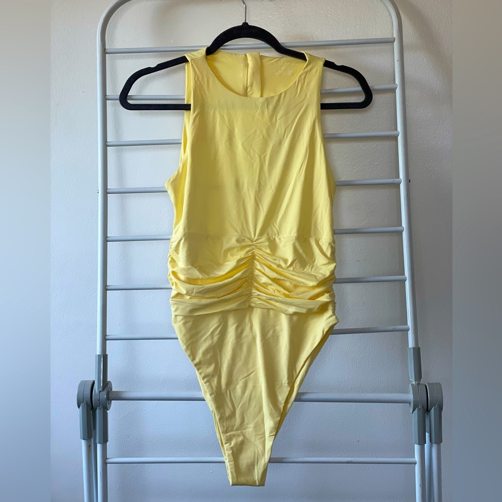 Riot Swim Jace One-Piece Medium Coverage in Canary (yellow)